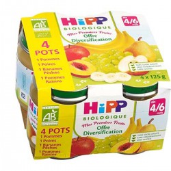 4X125G Pots 1Ers Fruits Hipp Bio