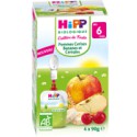 4X90G Gourde Pomme/Cerise/Banane/Cereales Hipp Bio