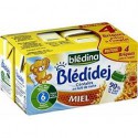 Blédina Lait Et Céréales Bébé Blédidej Dès 4/6 Mois, Miel Les 4 Briques De 250 Ml