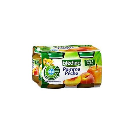Pack 4X130G Peche Pomme Bledina