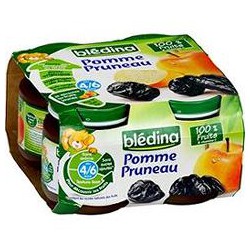 Pack 4X130G Pomme Pruneau Bledina