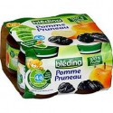 Blédina Compotes Bébé Pots Pommes Pruneaux De 4/6 À 36 Mois Pack De 130 G X 4 - 520 G