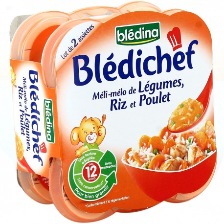 Bledina Blédichef Méli Mélo Légumes Riz Poulet Blédina X2 260G