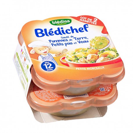 Pack 2X230G Petits Pois Veau Bledina