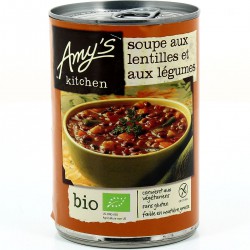 400G Soupe Bio Lentilles/Legumes Sans Gluten Amy S Kitchen