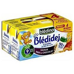 Bledina Lait Et Cereales Bebe Bledidej Des 9 Mois Pain Au Chocolat Les 4 Briques De 250 Ml Drh Market Sarl