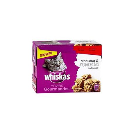 Pack 12X85G Envie Gourmande Moelleuse Fondant Whiskas