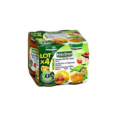 Pack 4X200G Pot Pate Bouf Poulet Bledina