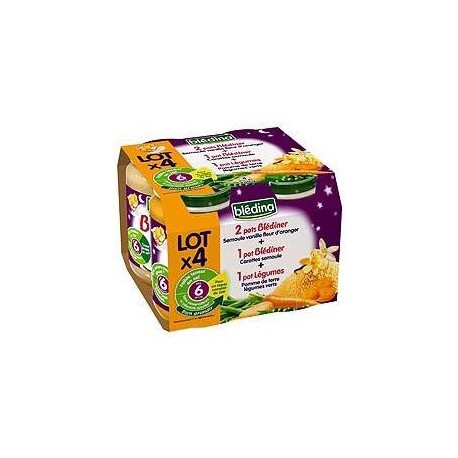 Pack 4X200G Semoule Pate Blediner Bledina