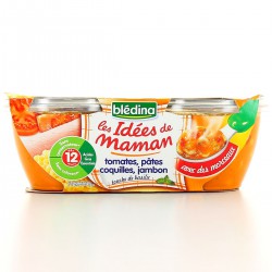 Pack 2X200G Idee Maman Tomate.Pates.Jambon Bledina