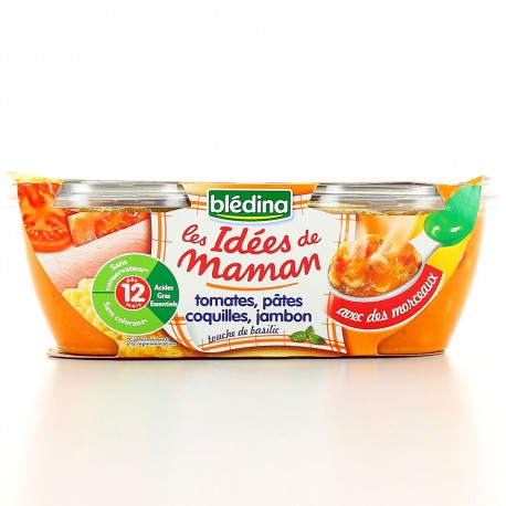 Pack 2X200G Idee Maman Tomate.Pates.Jambon Bledina