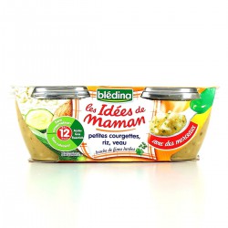 Pack 2X200G Courgette Veau Bledina