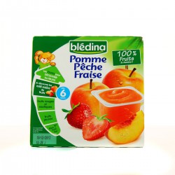 Pack 4X100G Pomme Peche Fraise Bledina