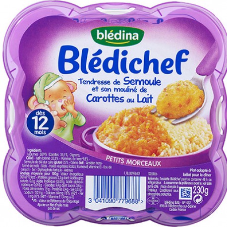 Bledina Blédichef Semoule Carotte Bledina 230G