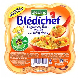 260G Legumes/Riz/Poulet Au Curry Bledichef