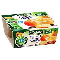 Pack 4X100G Pomme Poire Vanille Bledina