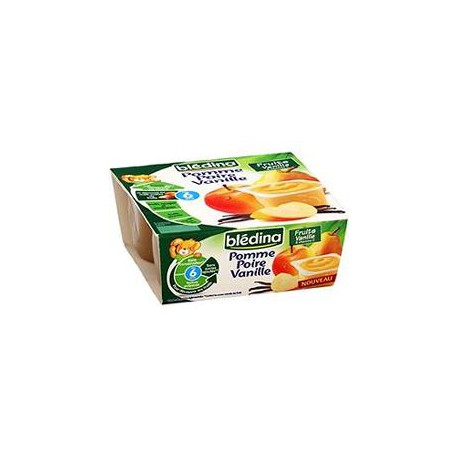 Pack 4X100G Pomme Poire Vanille Bledina