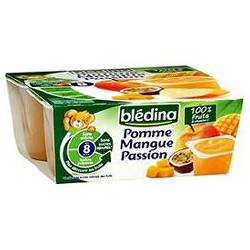 Pack 4X100G Pomme/Mangue/Passion Bledina