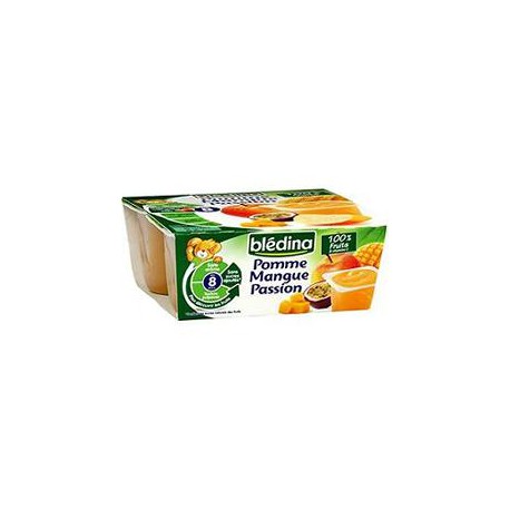 Pack 4X100G Pomme/Mangue/Passion Bledina