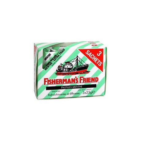 Fisherman S Menthe Sans Sucre Pack 3X25G