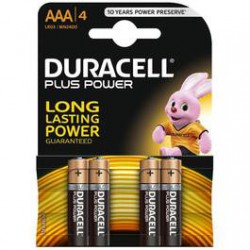 Piles Duracell Plus Power Aaa 4 N