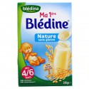 Blédina Céréales Bébé Blédine Dès 4/6 Mois Nature Sans Sucres Et Sans Gluten La Boite De 250 G