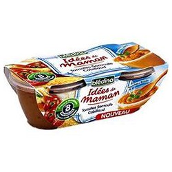 Pack 2X200G Idee Maman Tomate Semoule Cabillaud Basilic Bledina