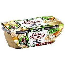 Pack 2X200G Idee Mamanm Puree Chou Fleur/Creme Bledina