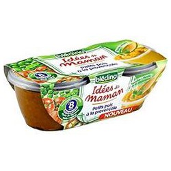 Pack 2X200G Idee Maman Petit Pois Basilic Bledina