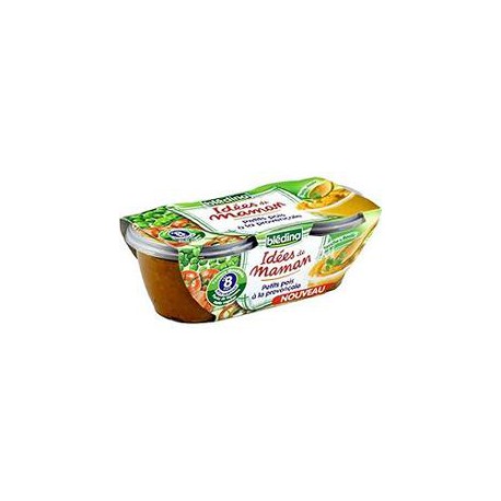 Pack 2X200G Idee Maman Petit Pois Basilic Bledina