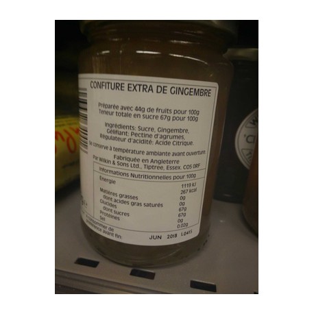 Tiptree Confiture Gingembre 340G