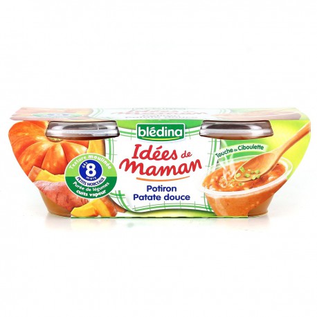 Pack 2X200G Idee Maman Potiron/Patate Douce Ciboulette Bledina