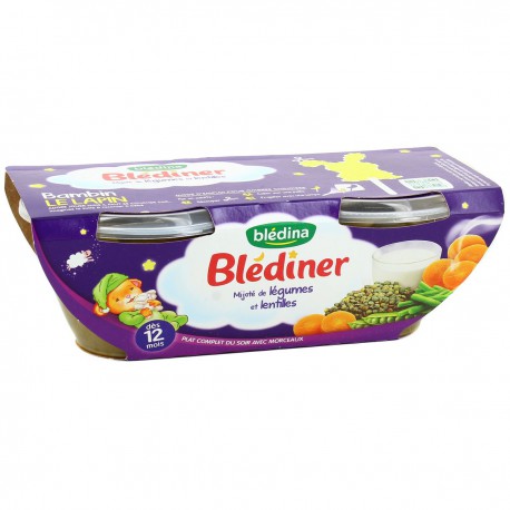 Pack 2X200G Mijotee Lentilles Legumes Blediner