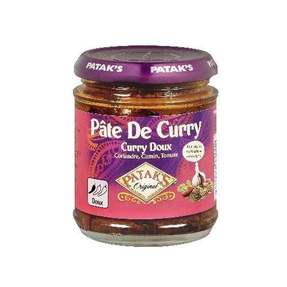 Patak's Pataks pate de curry doux 165g 