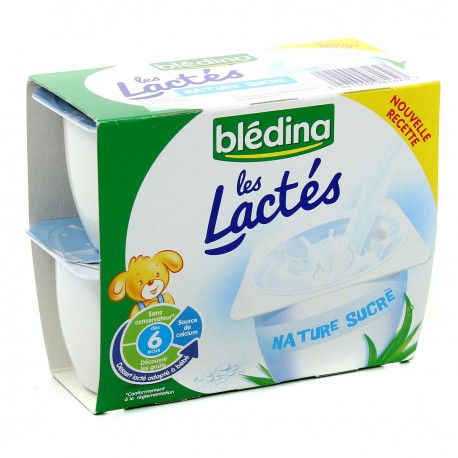 Les Lactes Nature Sucre 4X100G