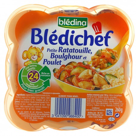 260G Ratatouille Boulgour Poulet Bledichef