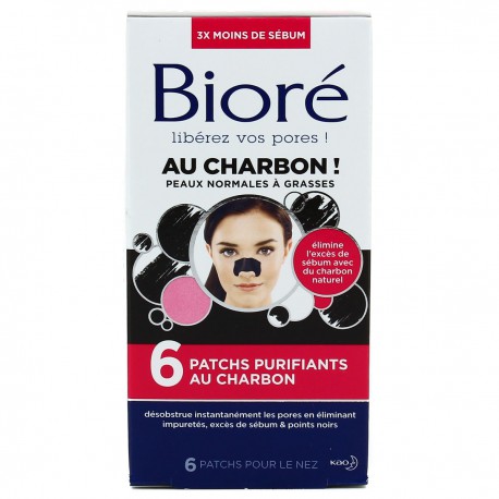 X6 Patchs Purif.Charbon Biore