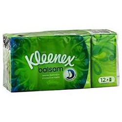 Bte 12 Etuis Balsam Blanc Kleenex