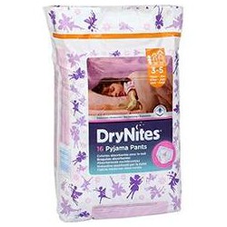 Hugg.Drynites Girls 3-5Ans X16