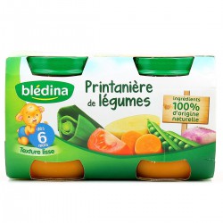 Blédina Petits Pots Printanière De Légumes Dès 6 Mois Pack De 130 G X 2 - 260 G