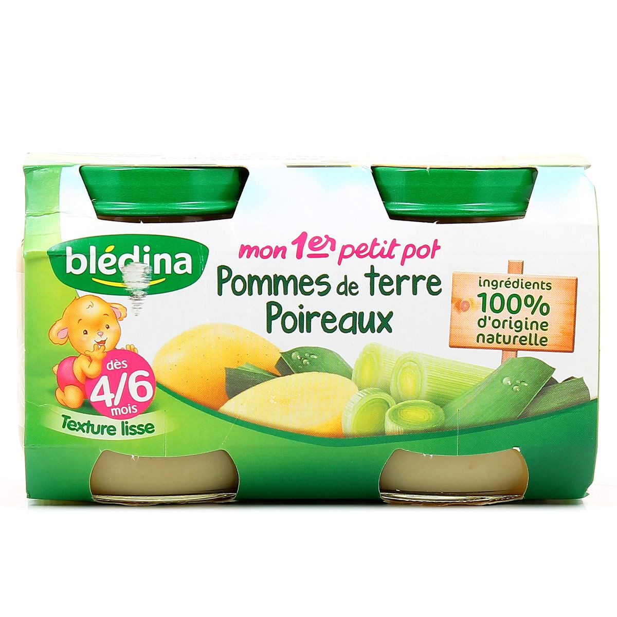 Bledina Petits Pots Bebe Des 4 6 Mois Pommes De Terre Poireaux Les 2 Pots De 130 G Drh Market Sarl