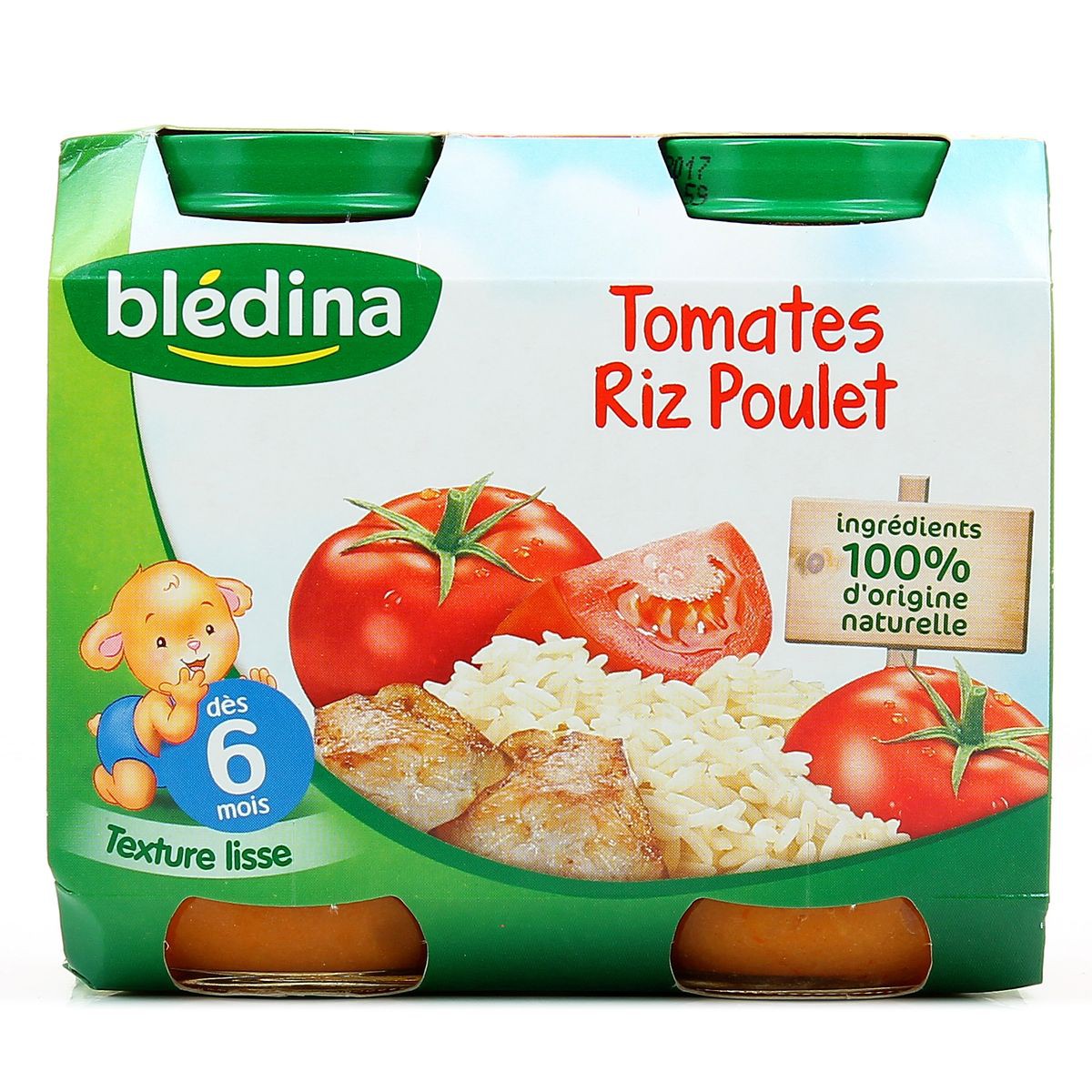 BLEDINA POTS SALES Tomates Riz Poulet 2x200g Dès 6 Mois - Drive Z'eclerc
