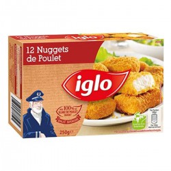 250G 12 Nuggets De Poulet Iglo
