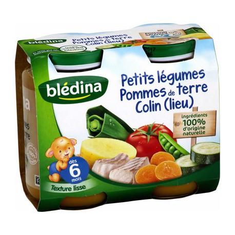 Bledina Petits Pots Bebe Des 6 Mois Legumes Colin Les 2 Pots De 0 G Drh Market Sarl