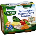 Blédina Petits Pots Bébé Dès 6 Mois, Légumes Colin Les 2 Pots De 200 G