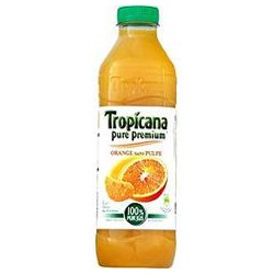 Bouteille Pet 1L Pur Jus Orange Sans Pulpe Tropicana
