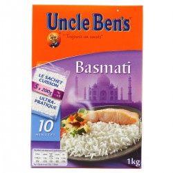 1Kg Riz Basmati Sachet Cuisson Uncle Ben S
