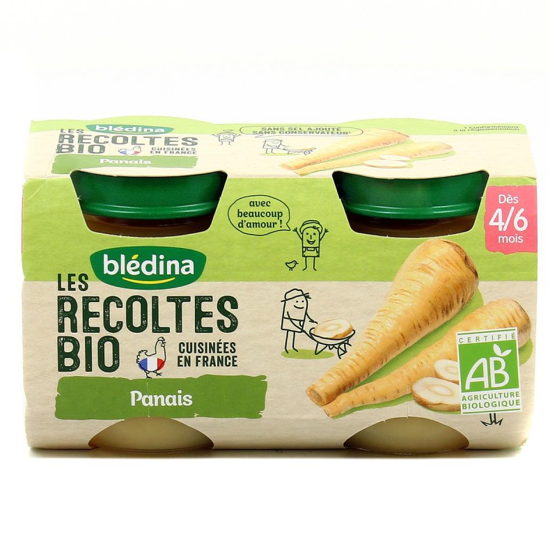 Bledina Les Recoltes Bio Compotes Bebe Panais Des 4 6 Mois Les 2 Pots De 130 G Drh Market Sarl