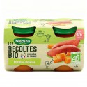 Blédina Les Récoltes Bio Petits Pots Bébé Patates Douces Dès 4/6 Mois Les 2 Pots De 130 G