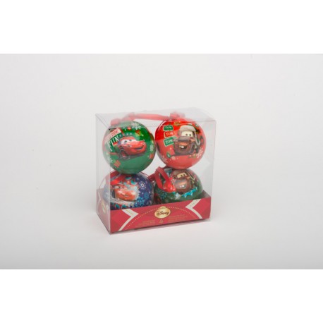4 Boules Pvc Noel Disney Cars